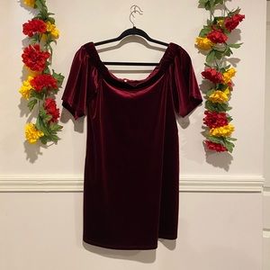 Off the Shoulder Velvet Dress